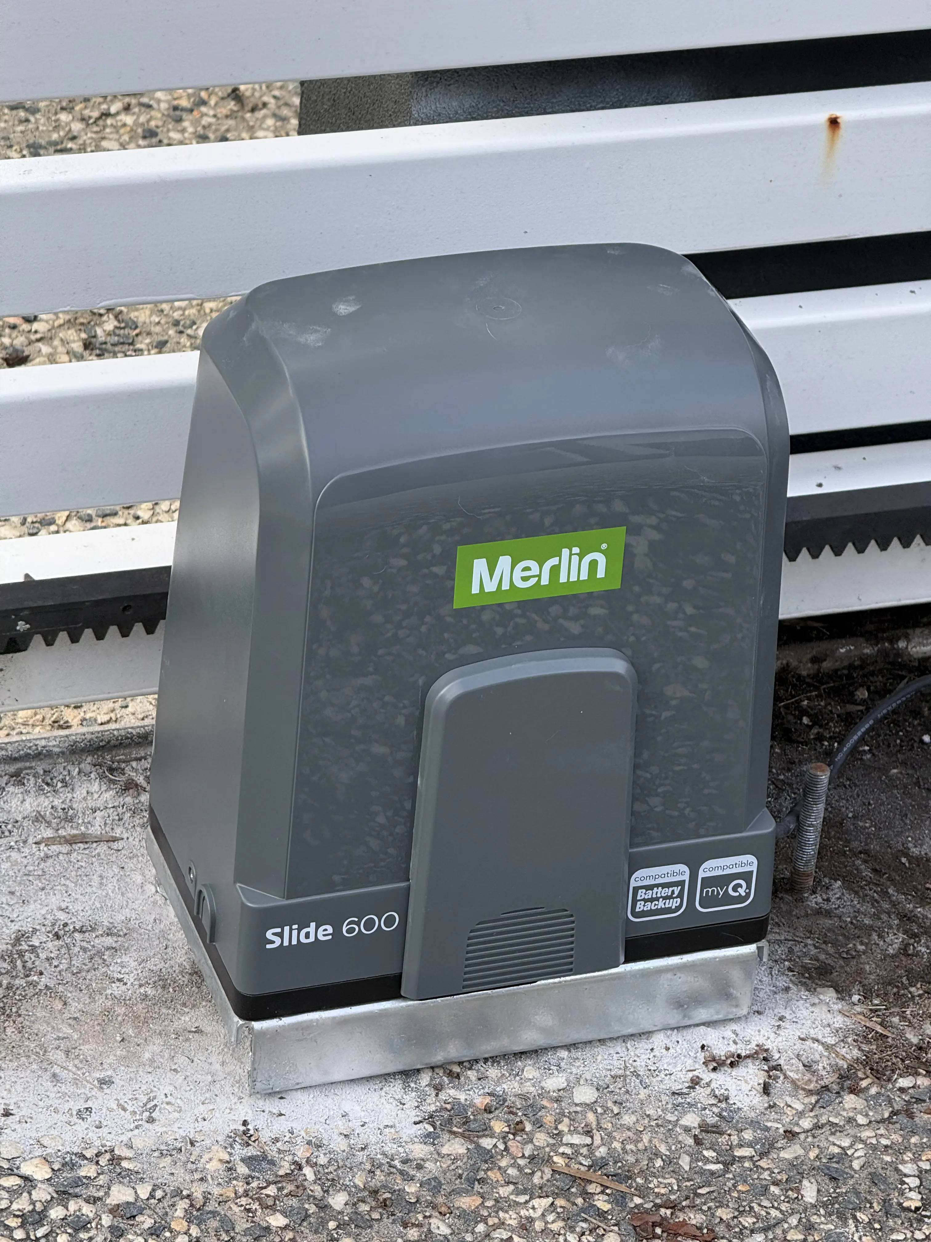 New Merlin sliding gate motor installed Gold Coast